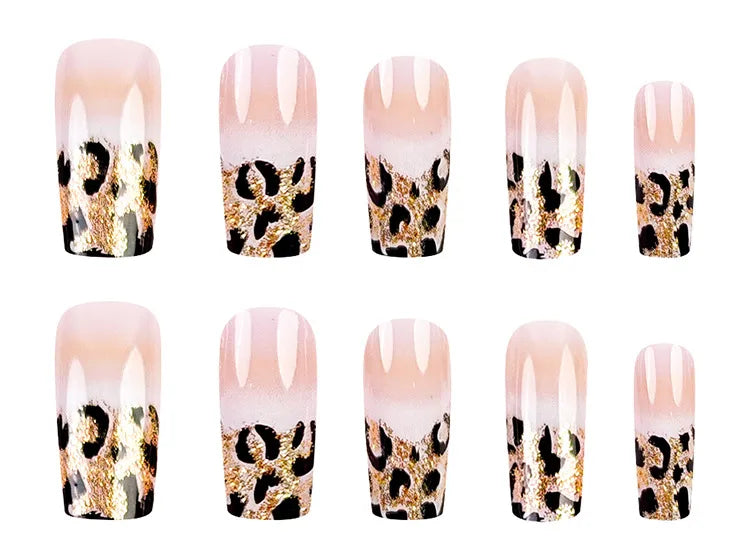 🐆 Leopard Print False Nails 💅