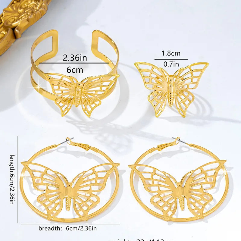 🦋 Gold Butterfly Jewellery Set 🦋