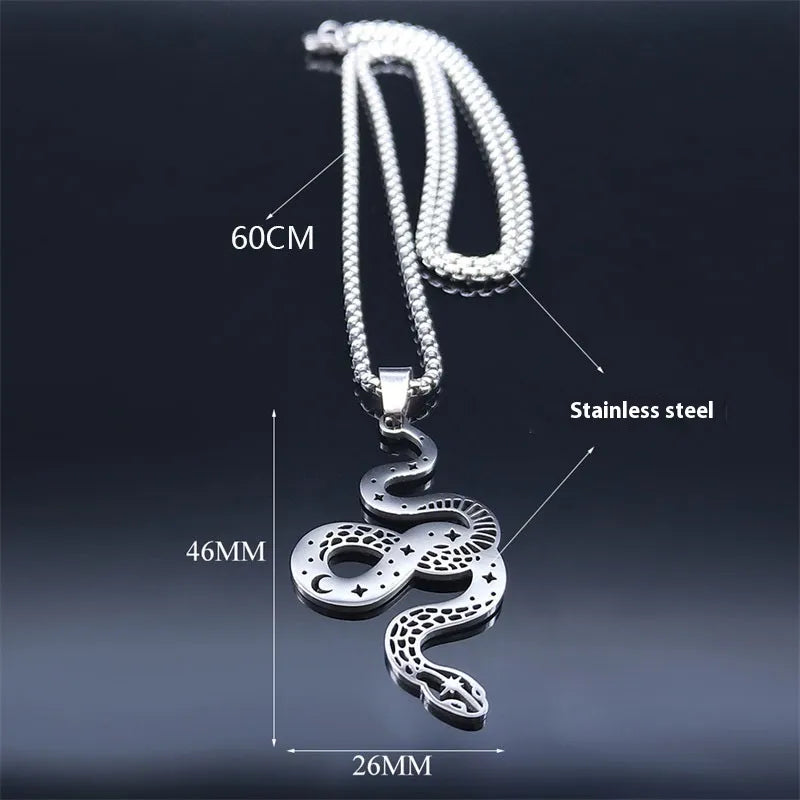 ✨ Gothic Snake Necklace - Silver or Black ✨