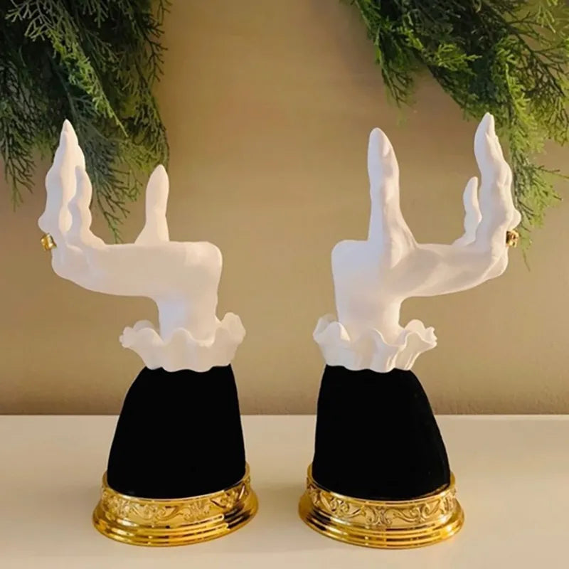 🖤🕯️ 1pc Halloween Spooky Palm Resin Ornament 🕯️🖤
