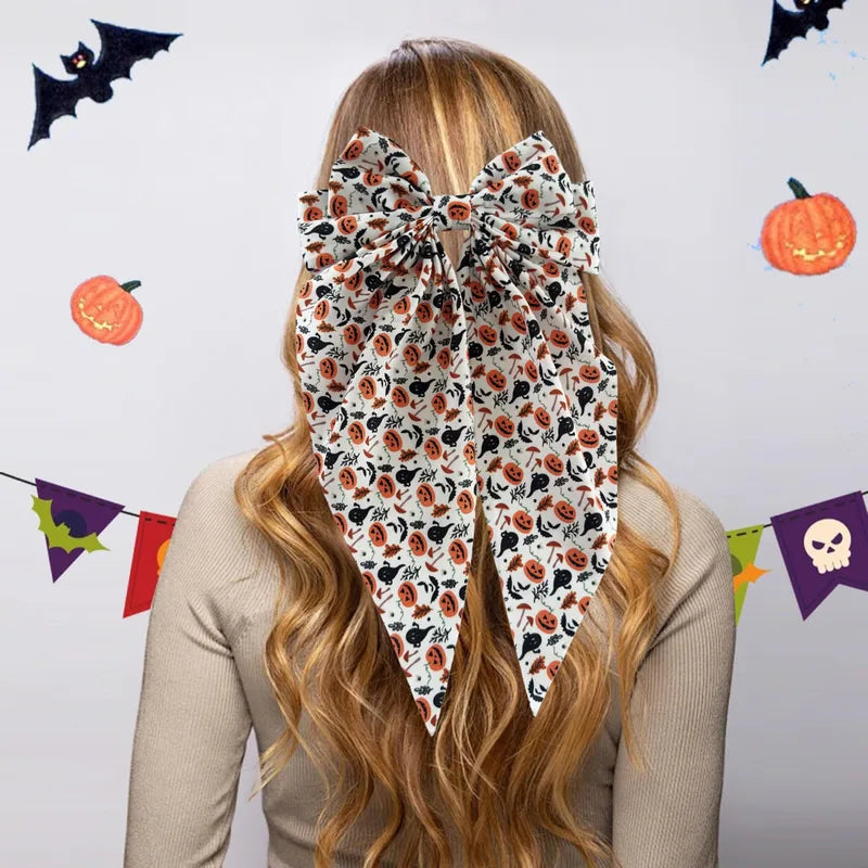 🎃 6pc Extra Large Halloween Bow Set 🕸