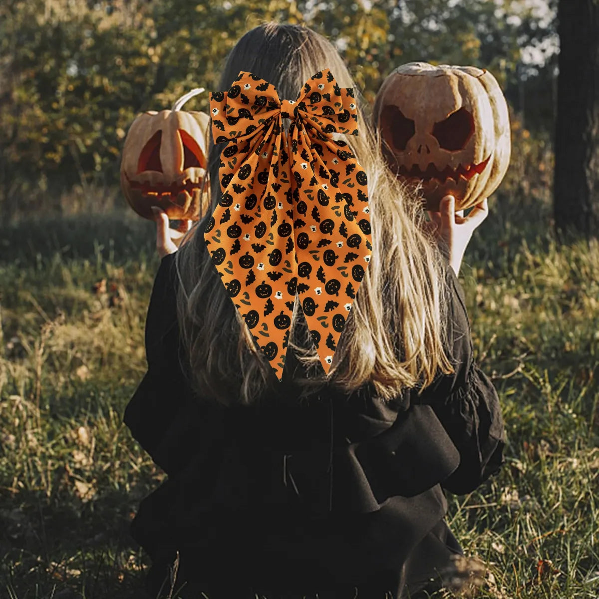 🎃 6pc Extra Large Halloween Bow Set 🕸