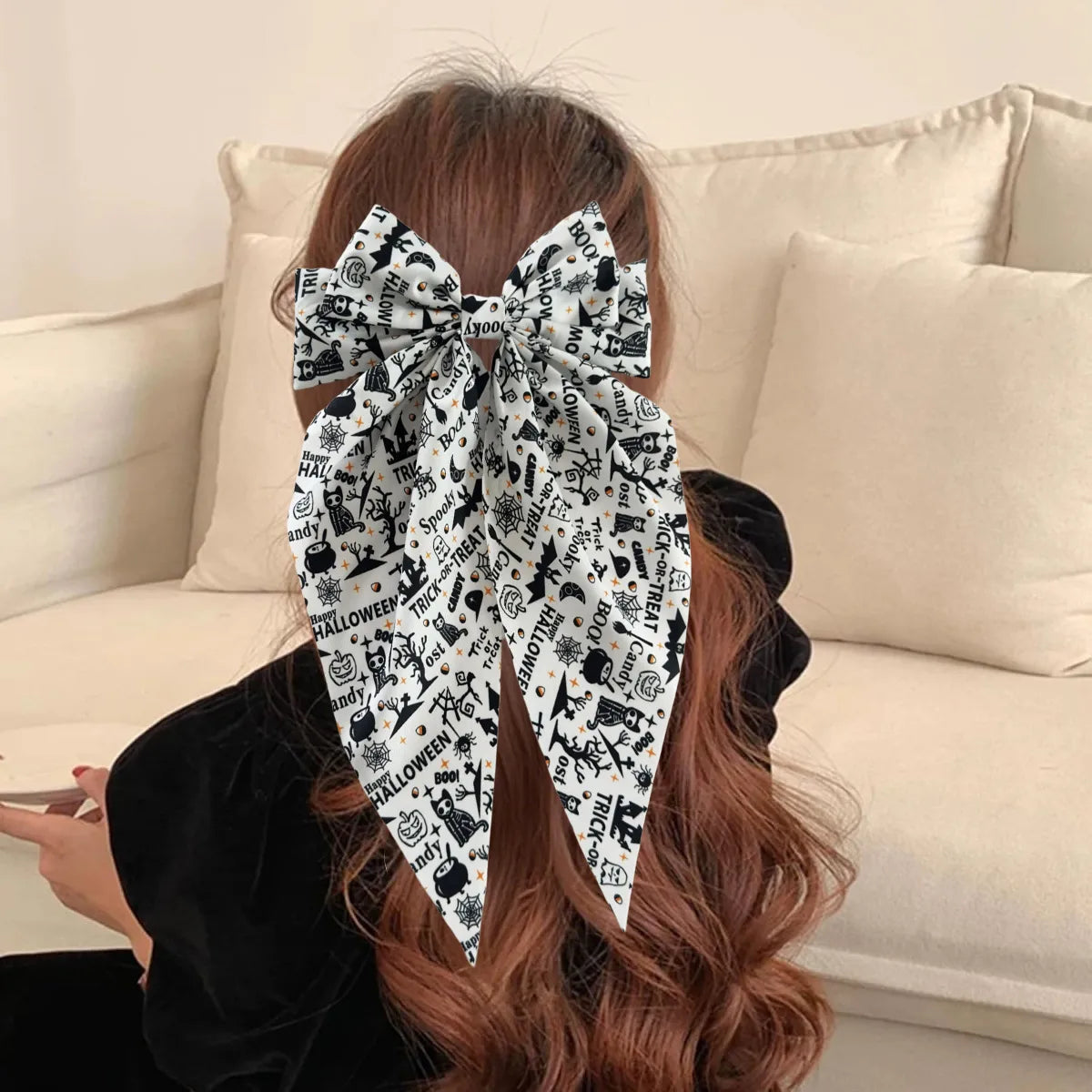🎃 6pc Extra Large Halloween Bow Set 🕸