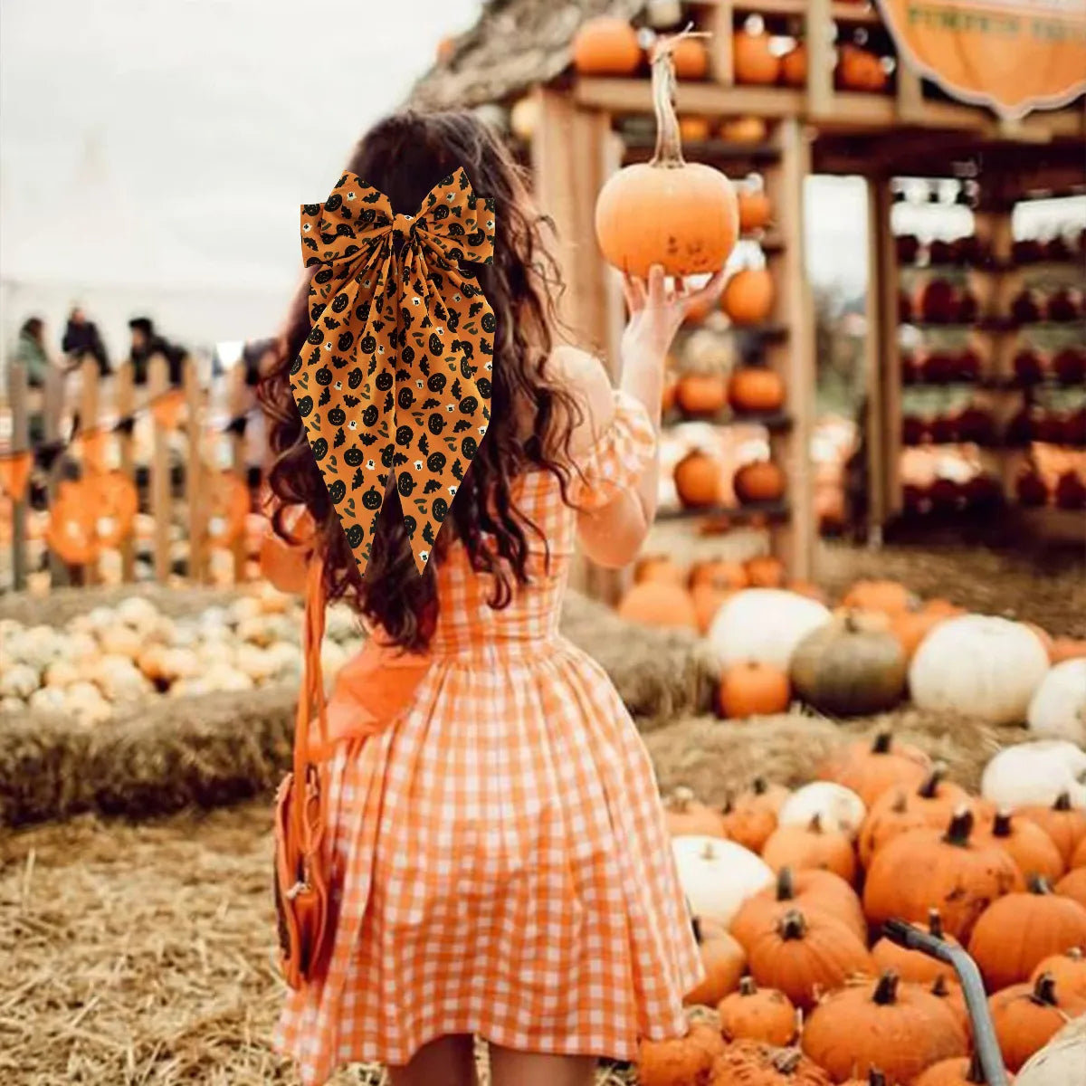 🎃 6pc Extra Large Halloween Bow Set 🕸