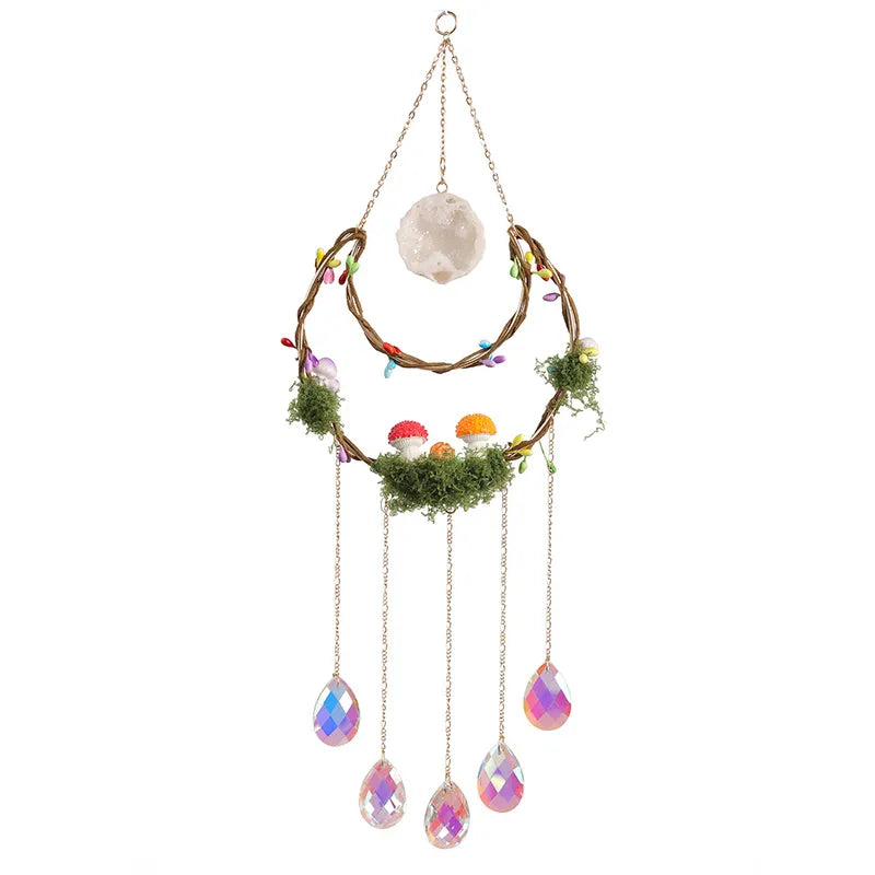🍄 Agate Dreamcatcher Suncatcher Wind Chime 🍄
