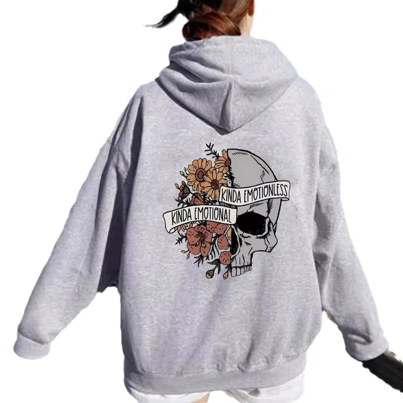 Kinda Emotional... Skull Hoodies