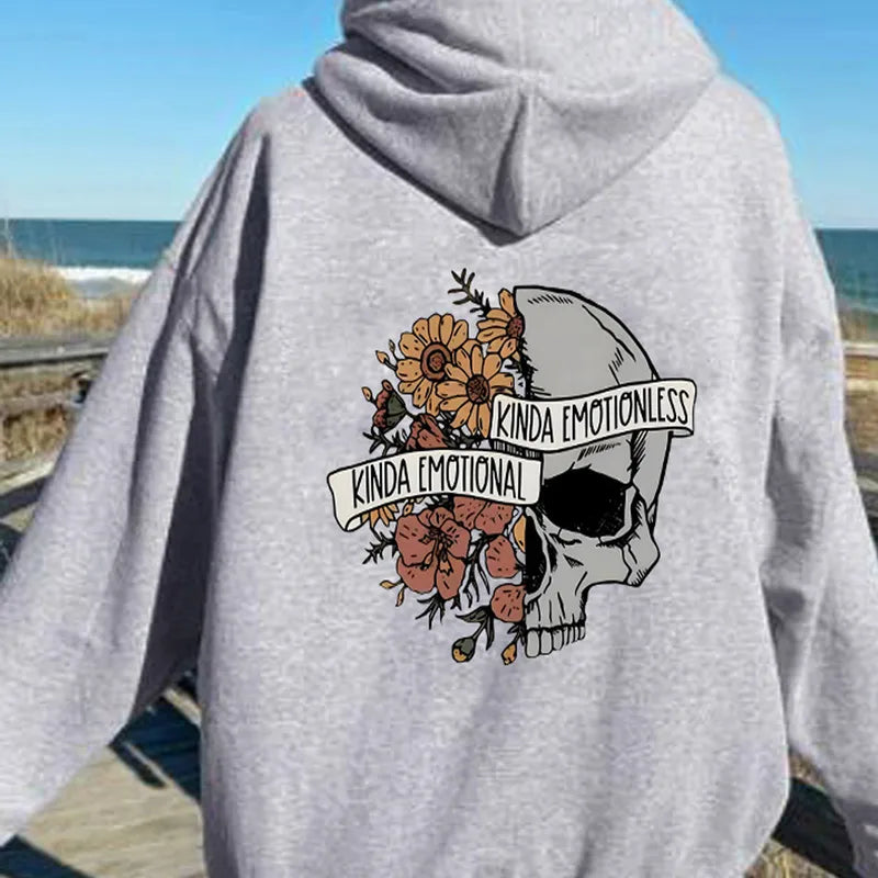Kinda Emotional... Skull Hoodies
