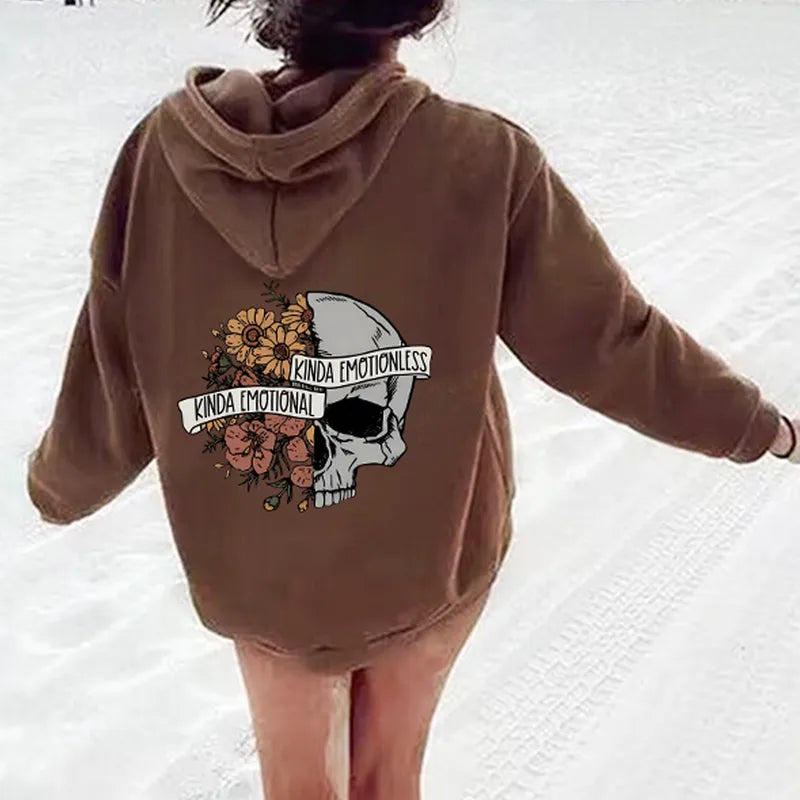 Kinda Emotional... Skull Hoodies