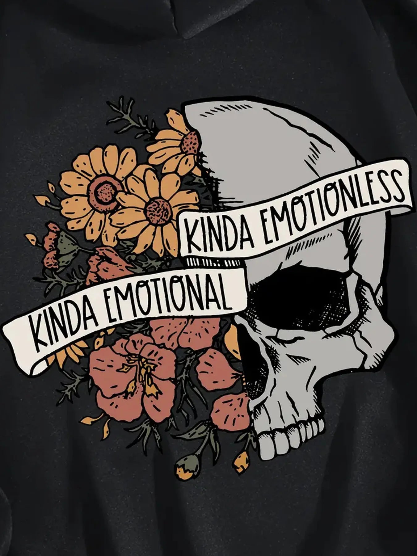 Kinda Emotional... Skull Hoodies