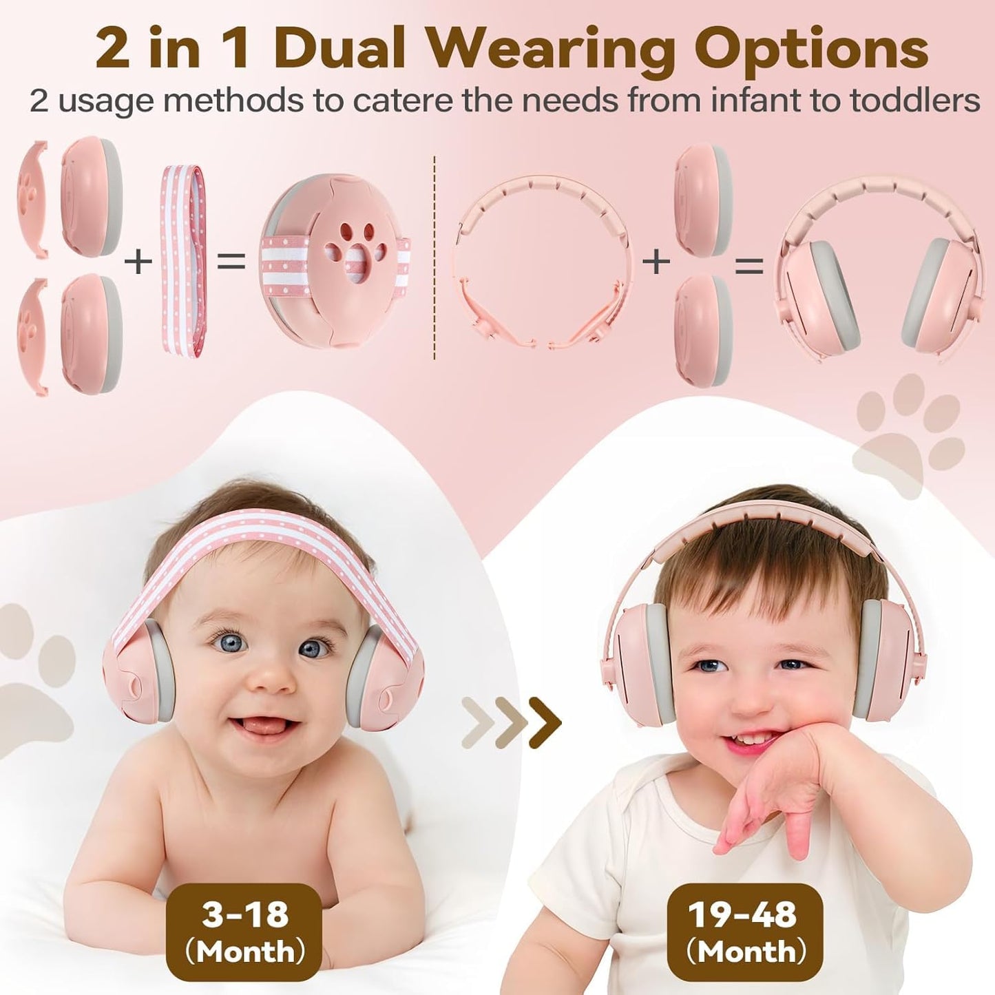 🍼 2-in-1 Baby Ear Defenders – Protect Little Ears in Comfort From 0-5yrs 🍼