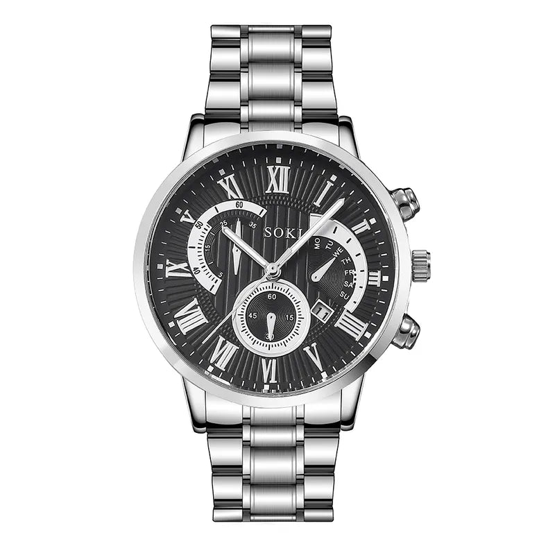 ⌚ Men’s Silver Watch Set ⌚