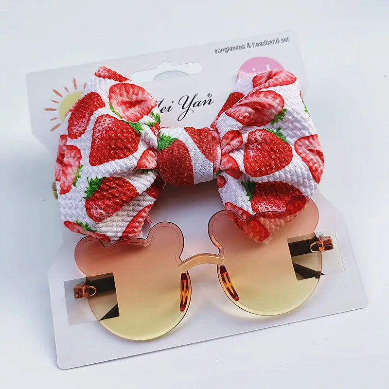 🧸 🎀🕶️ Bear Sunglasses & Matching Bow Sets