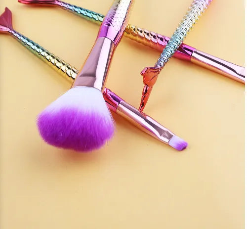 π§ 4pc Mermaid Tail Makeup Brush Set π§