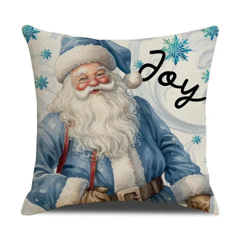 ❄️ 4pc Blue Christmas Cushion Cover Set ❄️