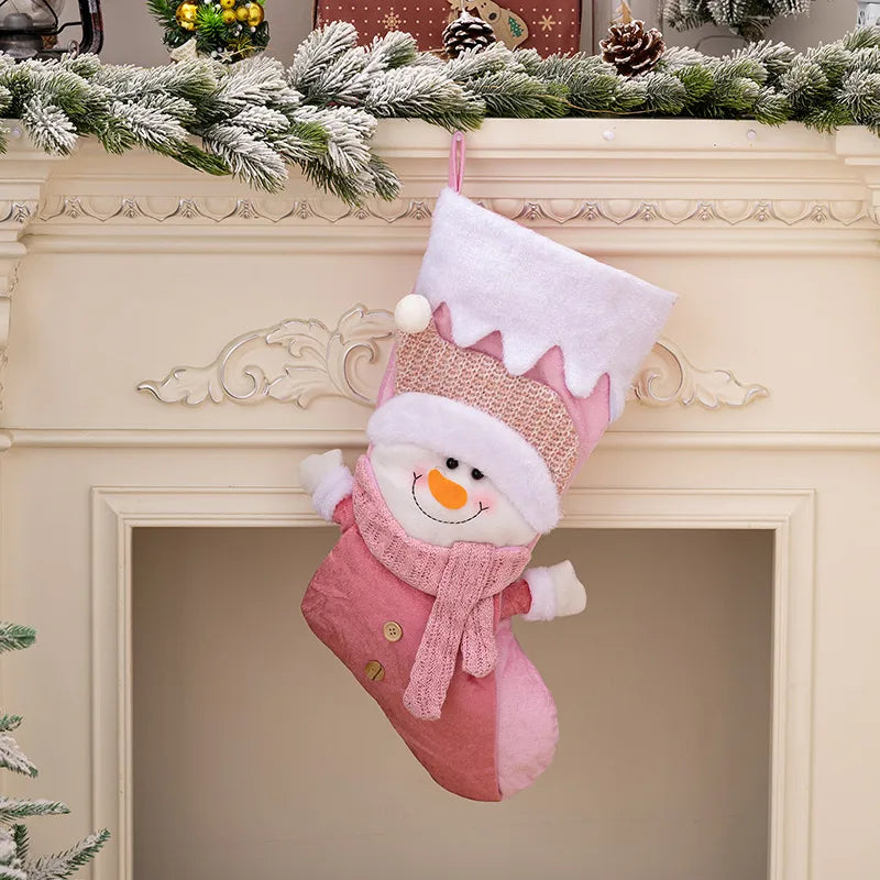 π Christmas Stockings β Pink Snowman or Santa Claus π