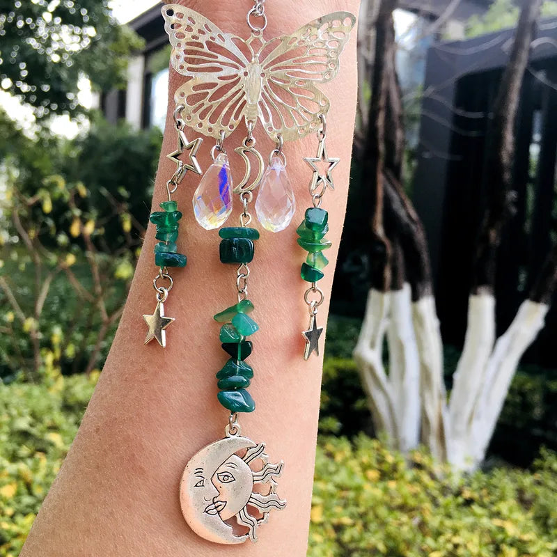 🦋 Green Agate Butterfly Sun Catcher 🦋