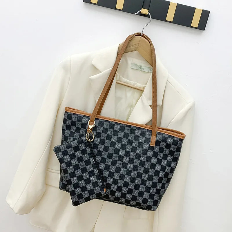 π 2pc Checked Bag & Purse Set πΌ