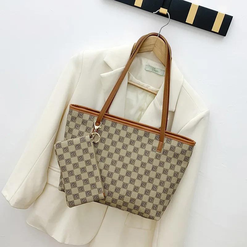 π 2pc Checked Bag & Purse Set πΌ