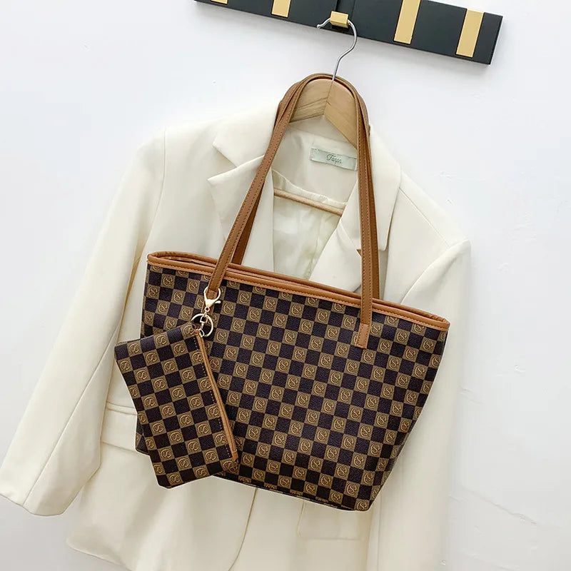 π 2pc Checked Bag & Purse Set πΌ