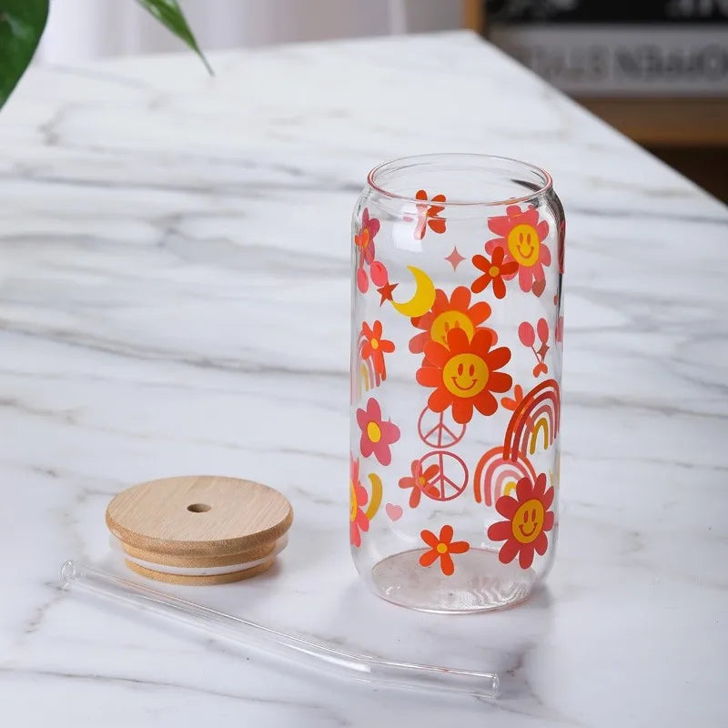 🥤 500ml Glass Tumblers – 6 Designs! 🥤