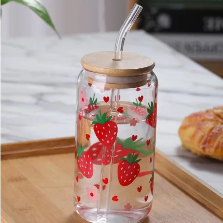 🥤 500ml Glass Tumblers – 6 Designs! 🥤