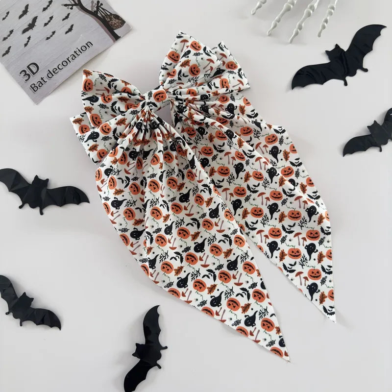 🎃 6pc Extra Large Halloween Bow Set 🕸
