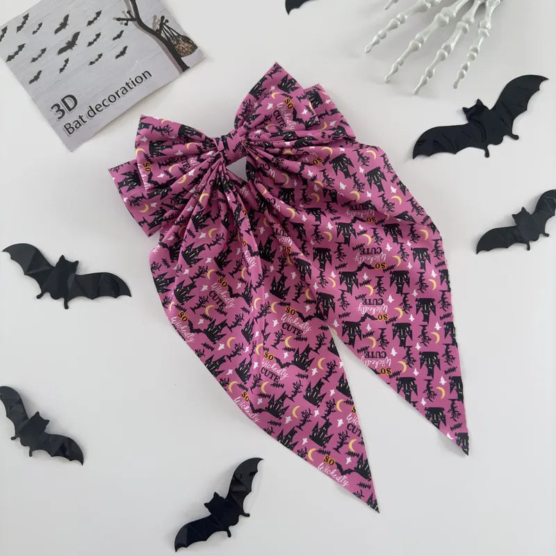 🎃 6pc Extra Large Halloween Bow Set 🕸