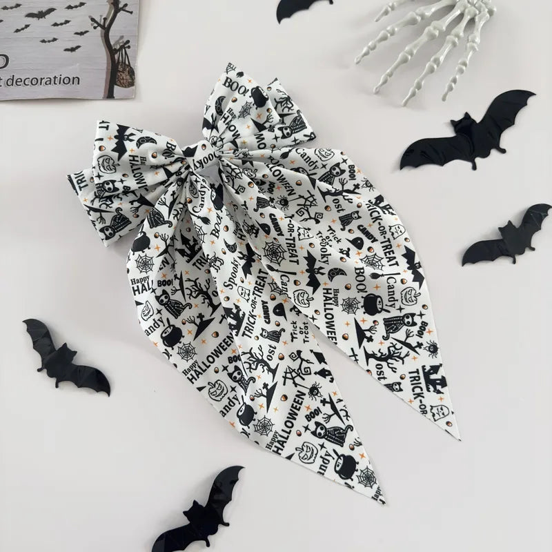 🎃 6pc Extra Large Halloween Bow Set 🕸