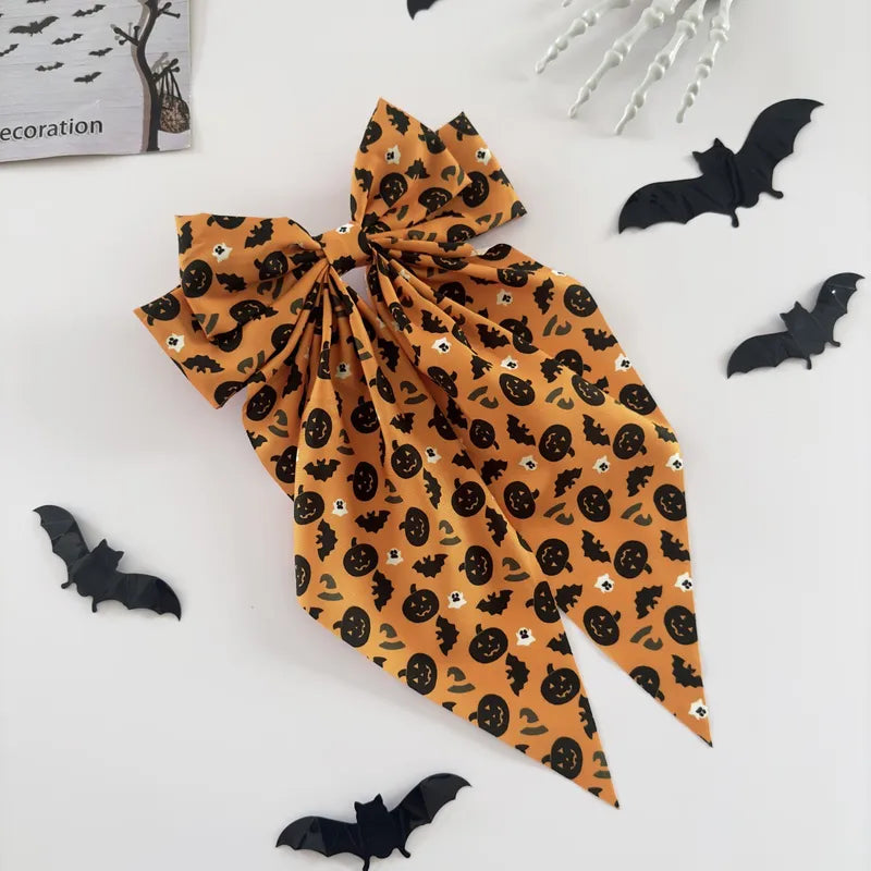🎃 6pc Extra Large Halloween Bow Set 🕸