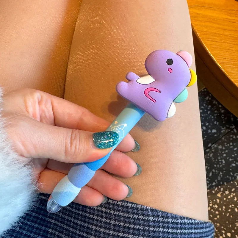 🦖 4pc 3D Cute Dino Push Pens + 10pc Refill Kit 🦖