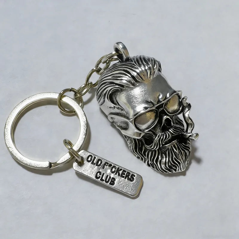 đđ âOld F*ckers Clubâ Skull Keyring đ đ