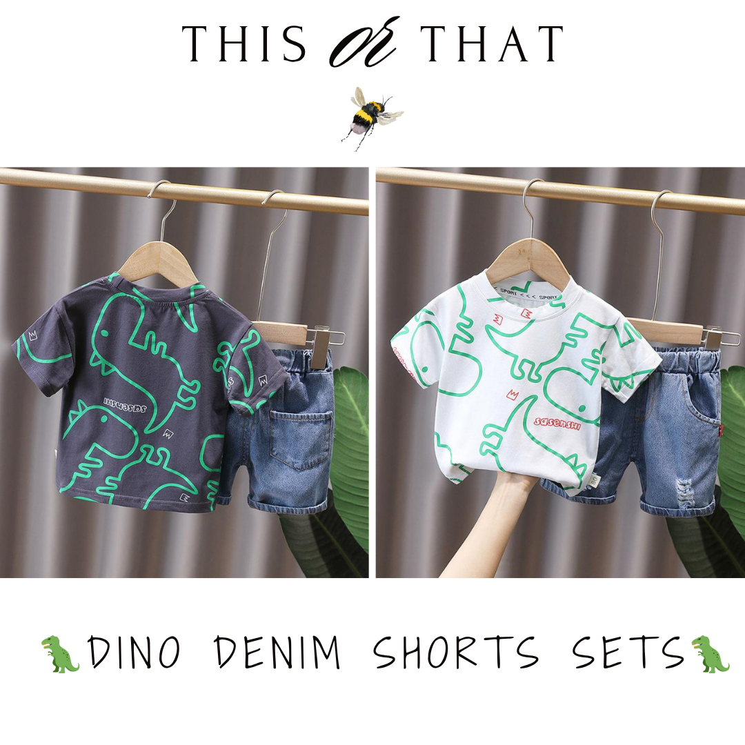 π¦ Dino Denim Shorts Sets π¦