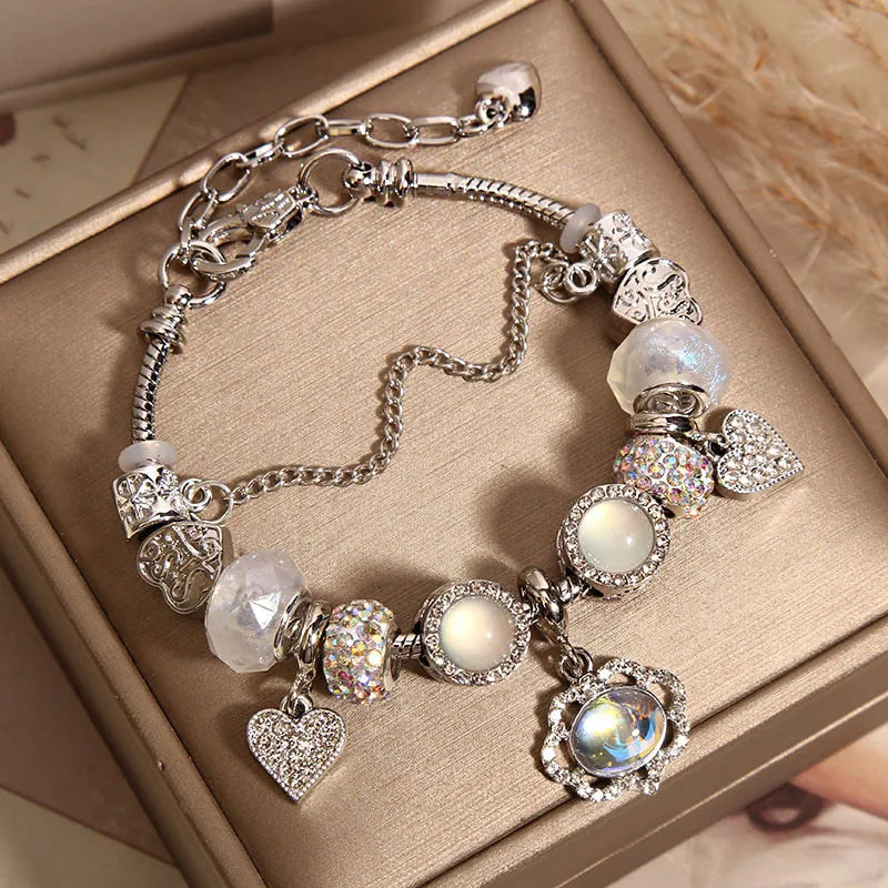 π Chunky Heart Charm Bracelet π
