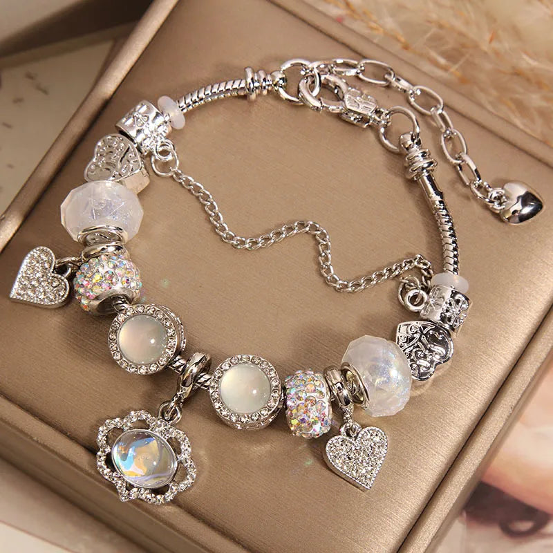 π Chunky Heart Charm Bracelet π