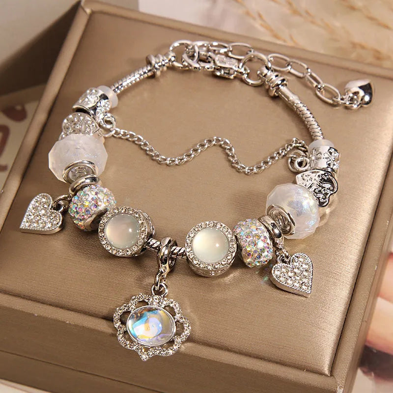 π Chunky Heart Charm Bracelet π
