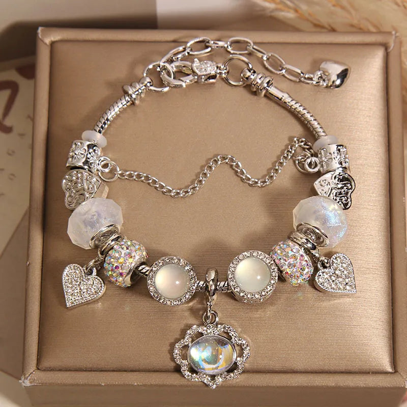 π Chunky Heart Charm Bracelet π
