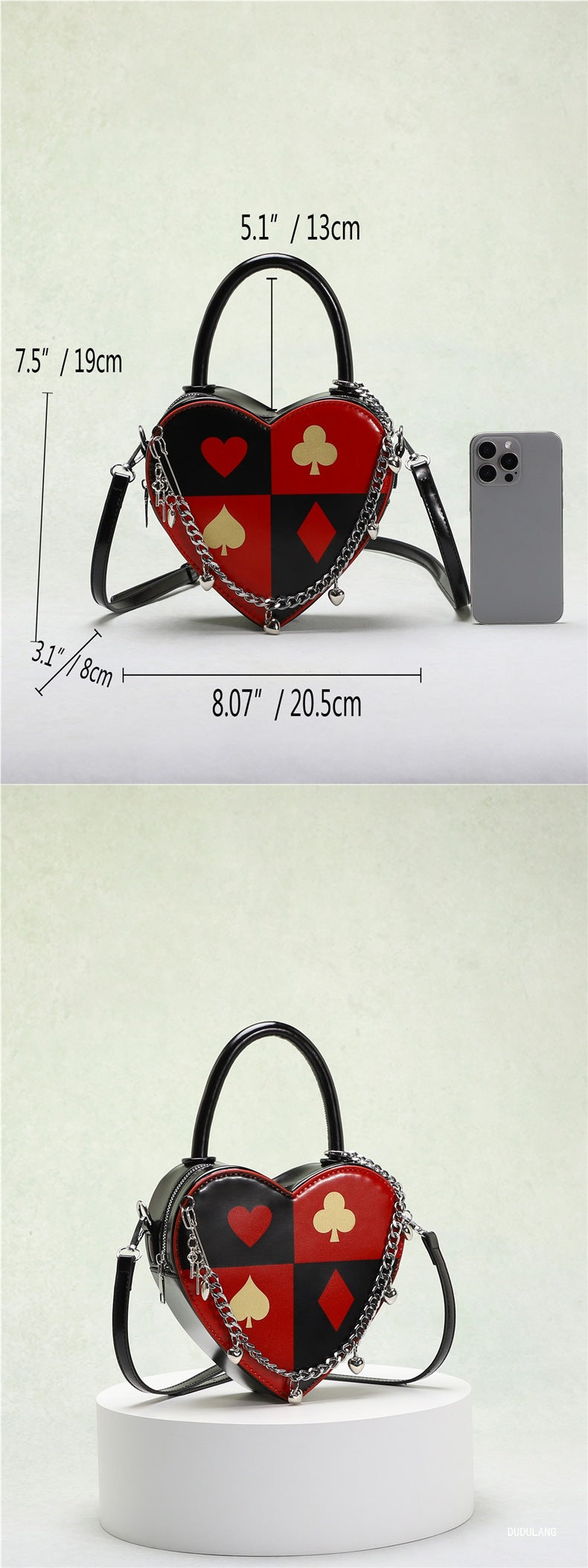 ♥️♠️ PU Leather Heart-Shaped Bag ♠️♥️