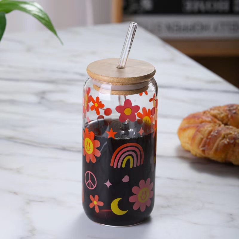🥤 500ml Glass Tumblers – 6 Designs! 🥤