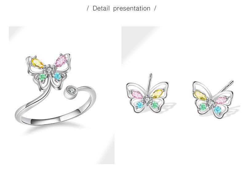 π¦ Multicoloured Sterling Silver 925 Butterfly Jewellery π¦