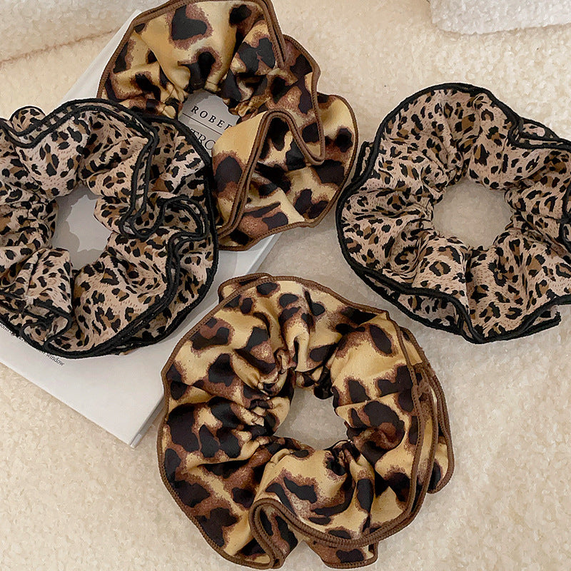 π 4pc Leopard Print Scrunchie Set π
