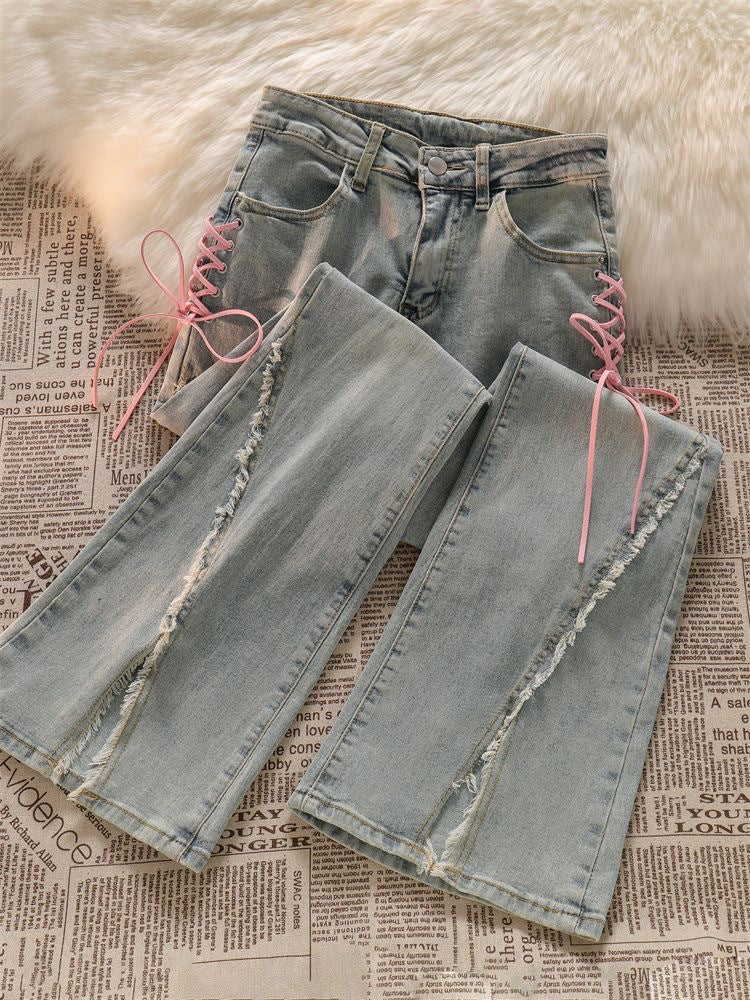 Bow Flared Jeans