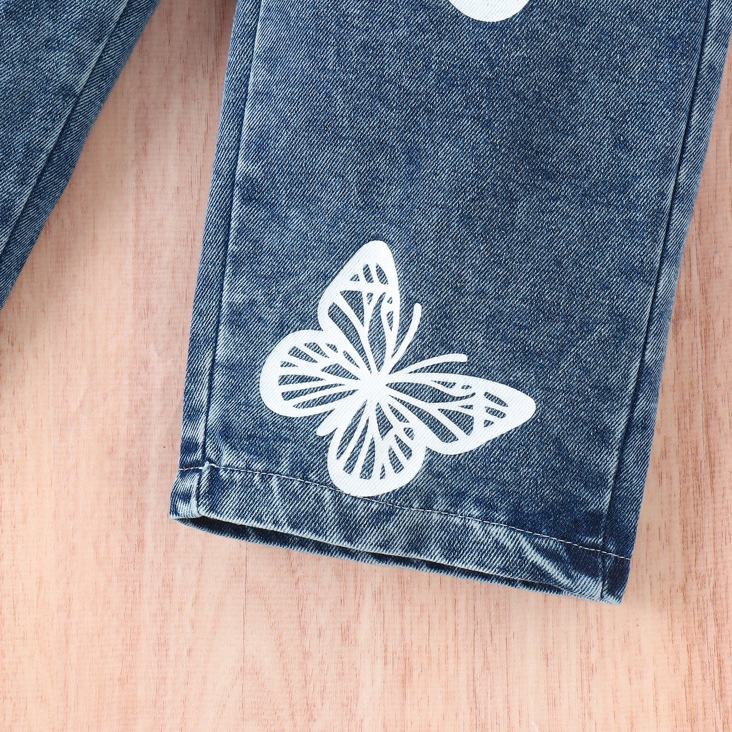 π¦β¨ 2PC Butterfly or Flowers Jeans Set (Black or White) β¨π¦