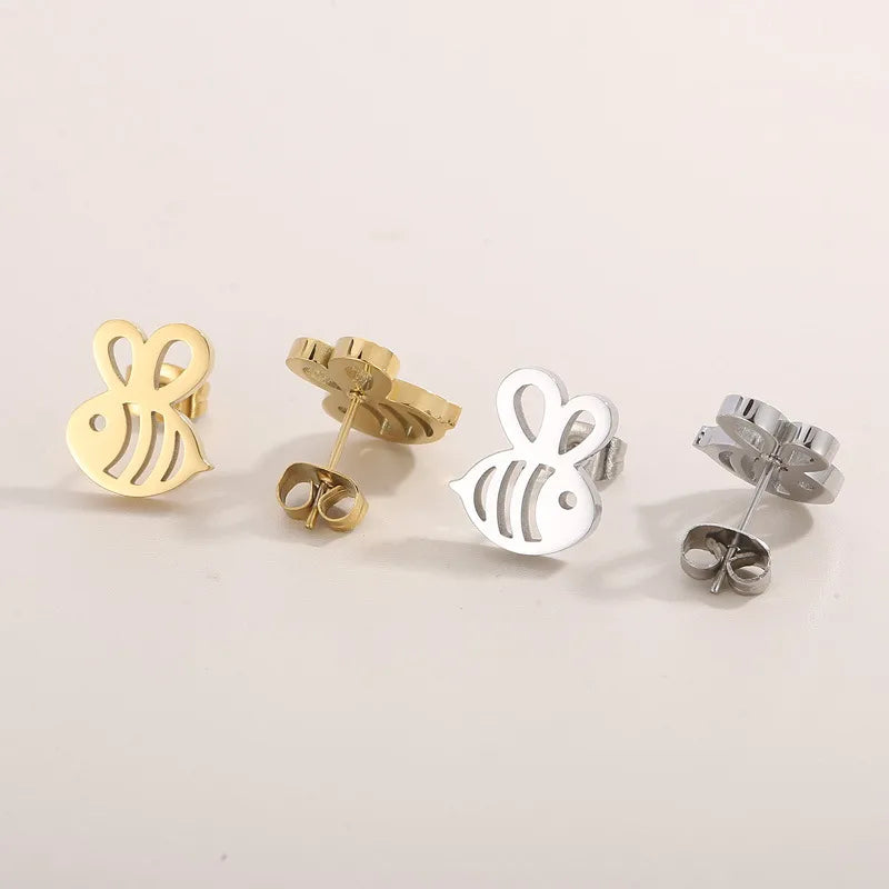 🐝 18K Gold Plated/Stainless Steel Bee Ear Studs 🐝