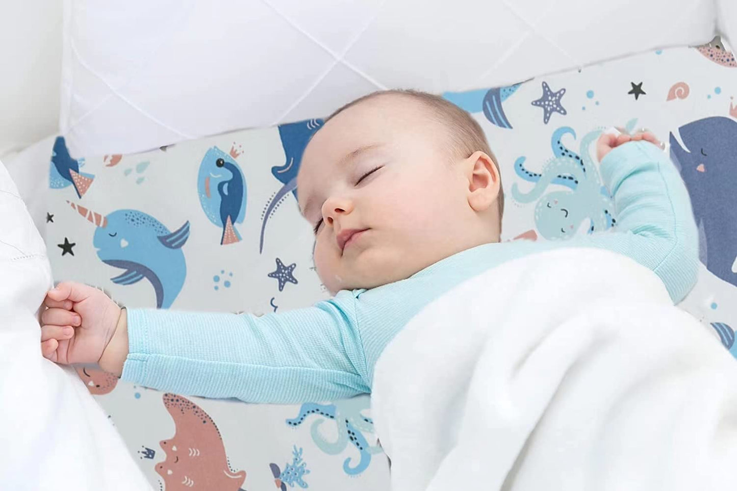 🦕🐳 Pack Of 2 Hypoallergenic Baby Cot Bed Fitted Sheets 🐳🦕