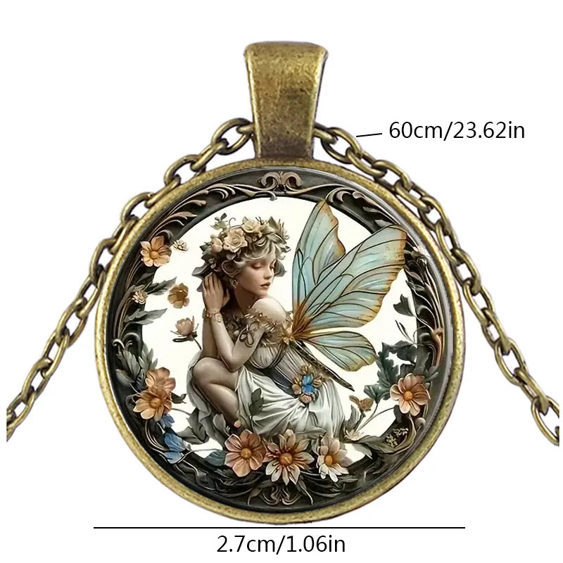 🧚♀️ Retro Sweet Whimsical Fairy Pendant Necklace 🧚♀️