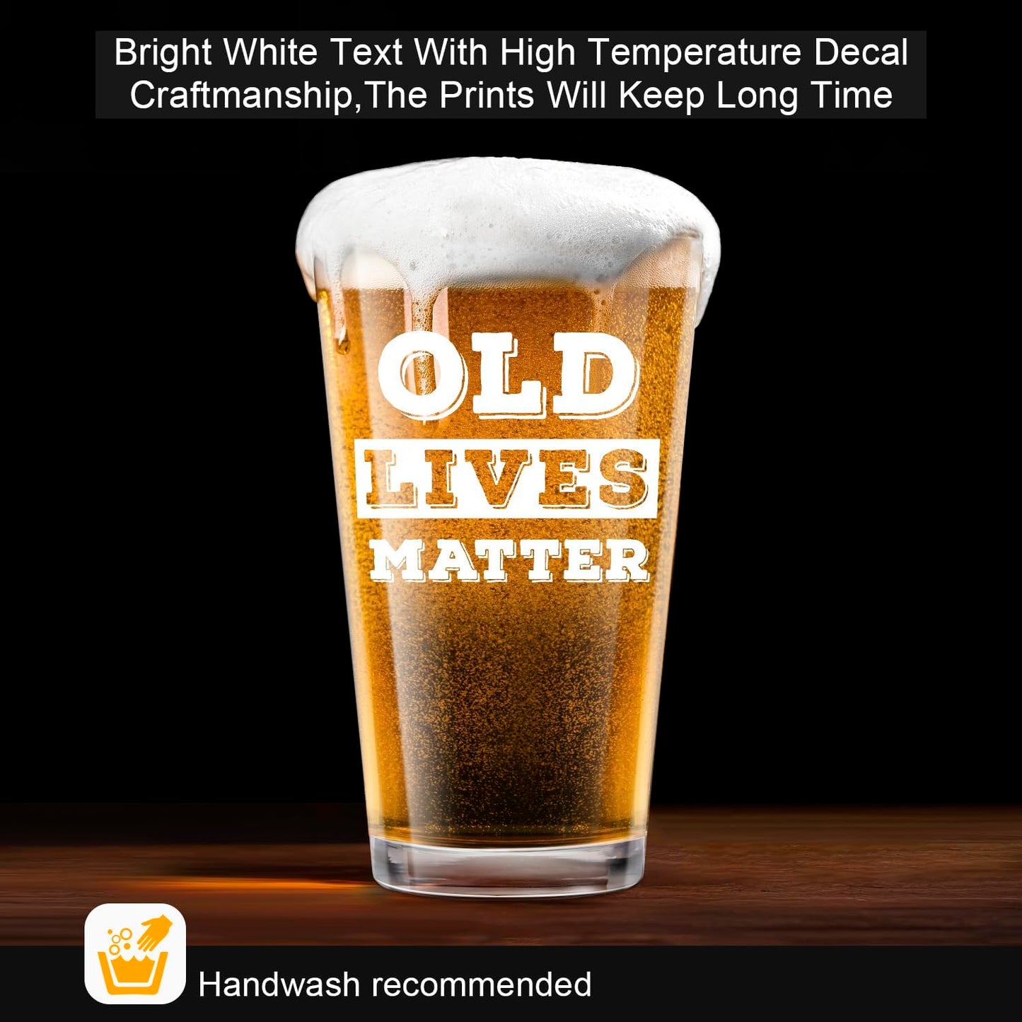 🍺 Old Lives Matter Beer Glass in Barrel Box 🍺