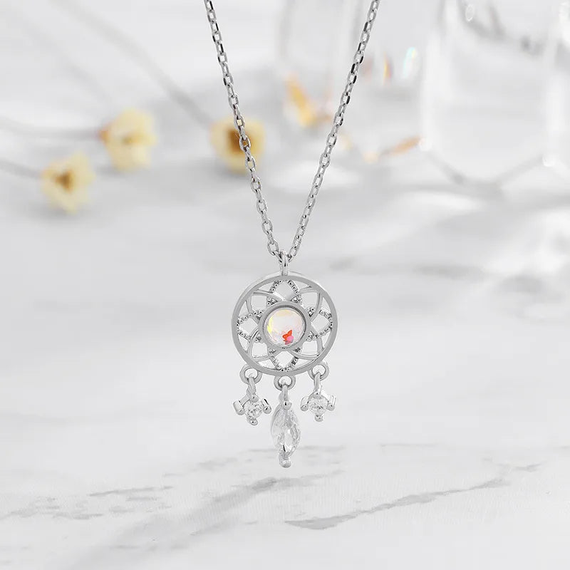 Sterling Silver 925 Dream Catcher Necklace