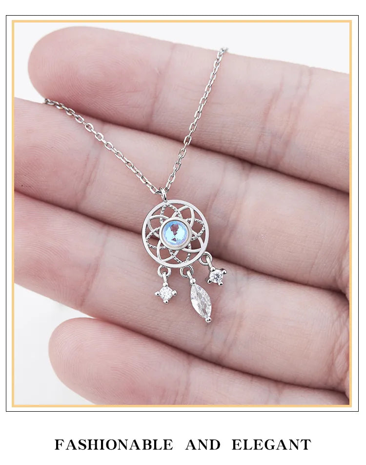 Sterling Silver 925 Dream Catcher Necklace