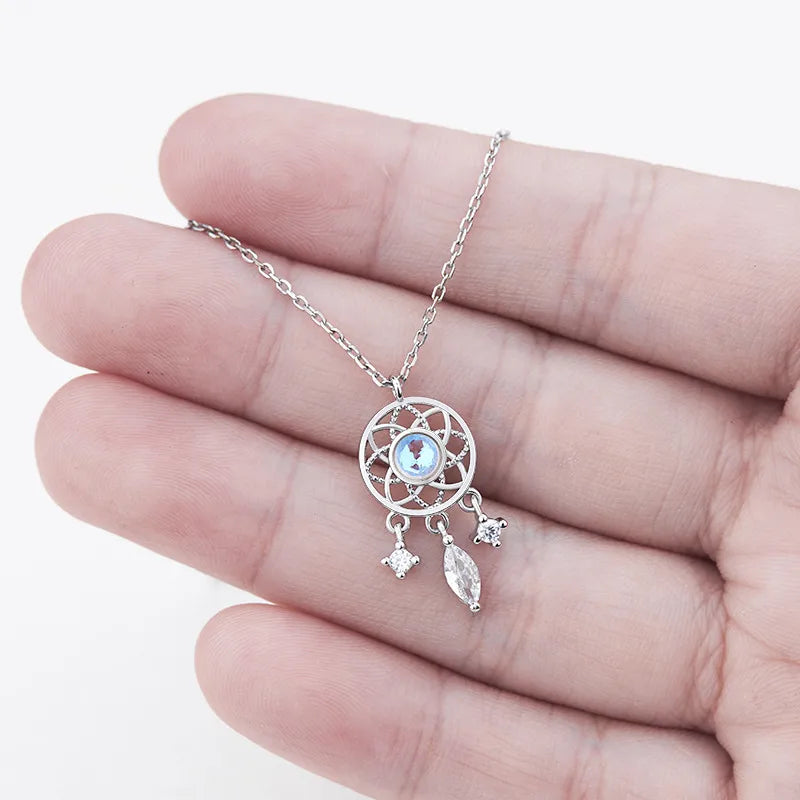 Sterling Silver 925 Dream Catcher Necklace