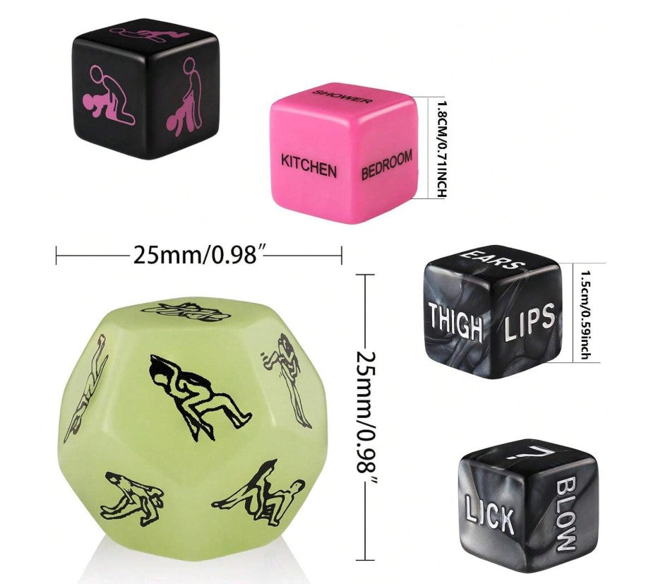 🎲 Roll the Dice… Ignite the Night! 5pc Naughty Dice Set 🔥